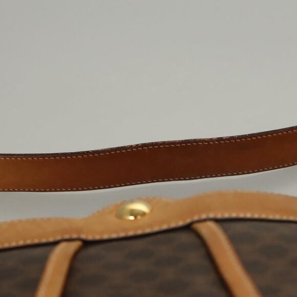 CELINE Macadam Canvas Shoulder Bag Pvc Leather Brown Gold - Picture 8 of 13